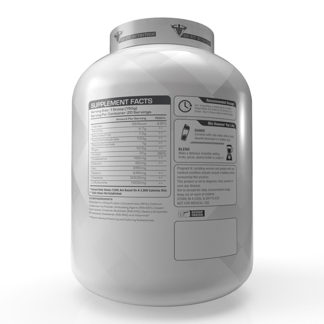 Xtreme Weight Gainer With Added DigeZyme ( Dark Chocolate – 3Kg/6.6lbs, 12 Servings) | Complex Carbohydrates | 1168 Calories | Reduces Muscle Breakdown | Boosts Metabolism