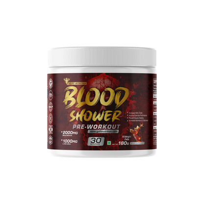 Go Fit Nutrition Blood Shower Pre-Workout Energy Drink (Midnight Cola - 180g, 30 Servings)