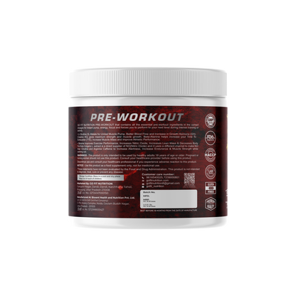 Go Fit Nutrition Blood Shower Pre-Workout Energy Drink (Midnight Cola - 180g, 30 Servings)