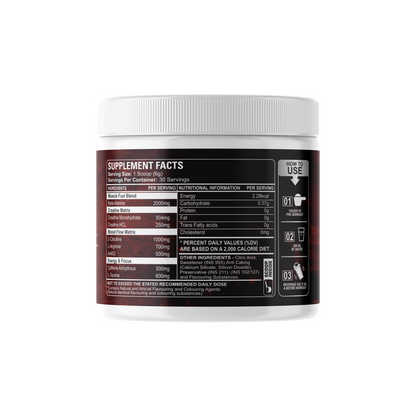 Go Fit Nutrition Blood Shower Pre-Workout Energy Drink (Midnight Cola - 180g, 30 Servings)