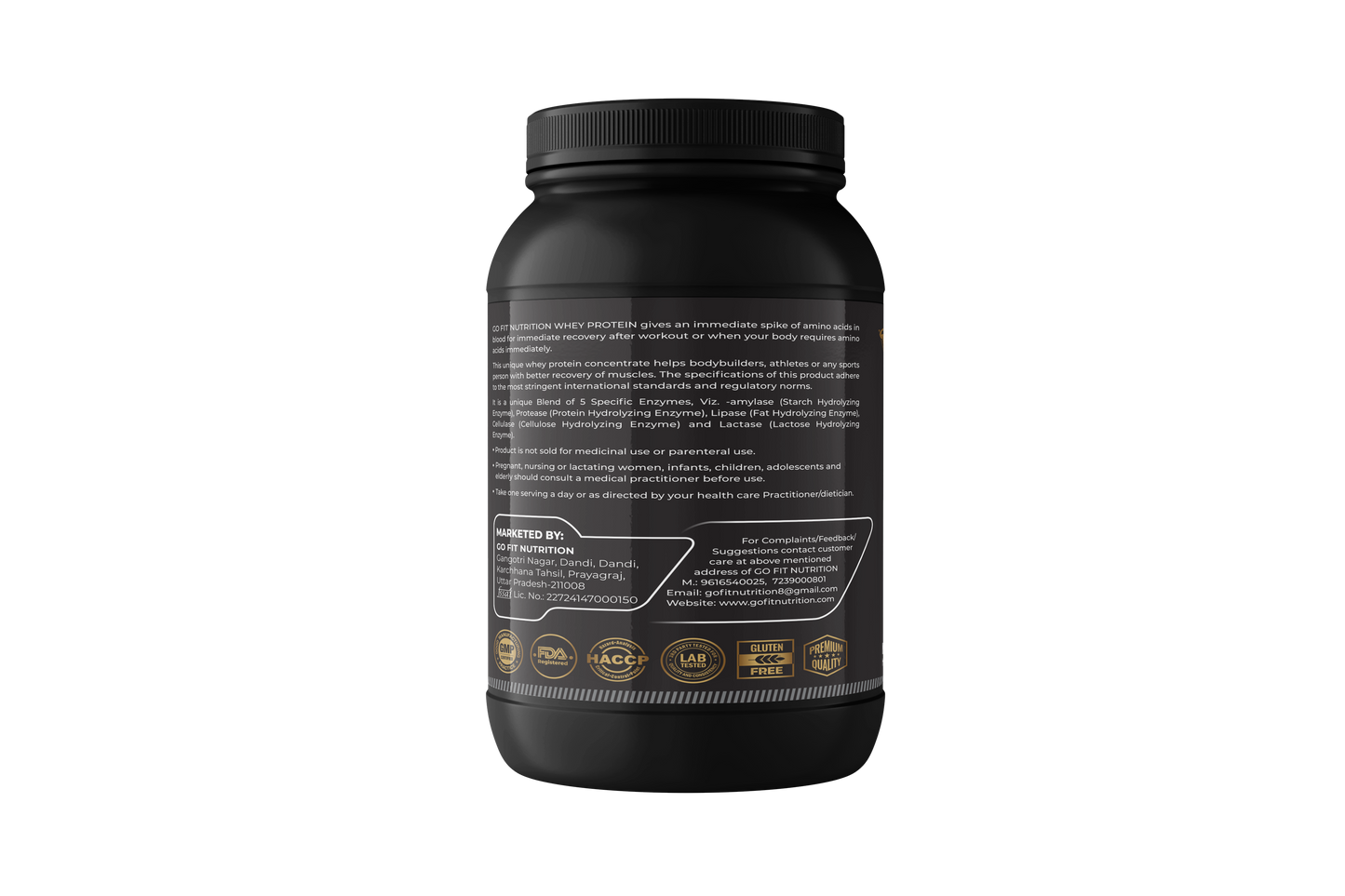 Whey Protein Concentrate with Digestive Enzymes - 26g Protein, 6g BCAA, 4g Glutamine - (Rich Chocolate, 1kg / 2.2lb - 33 Servings)